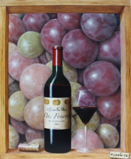 Niche avec bouteille de vin - Peintures 2019 - 2025